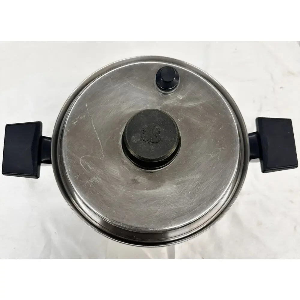 Vintage Royal Prestige 6 Qt 7-Ply Stainless Steel Dutch Oven Pot Valve Lid USA